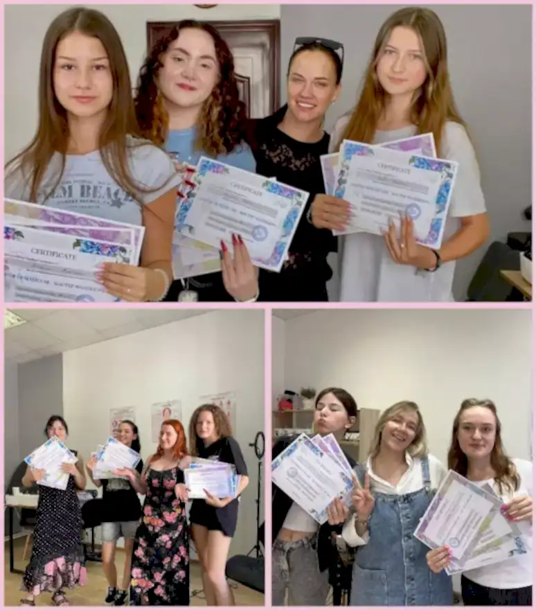 Фото преподавателей Mad Nails и выпускных групп по маникюру